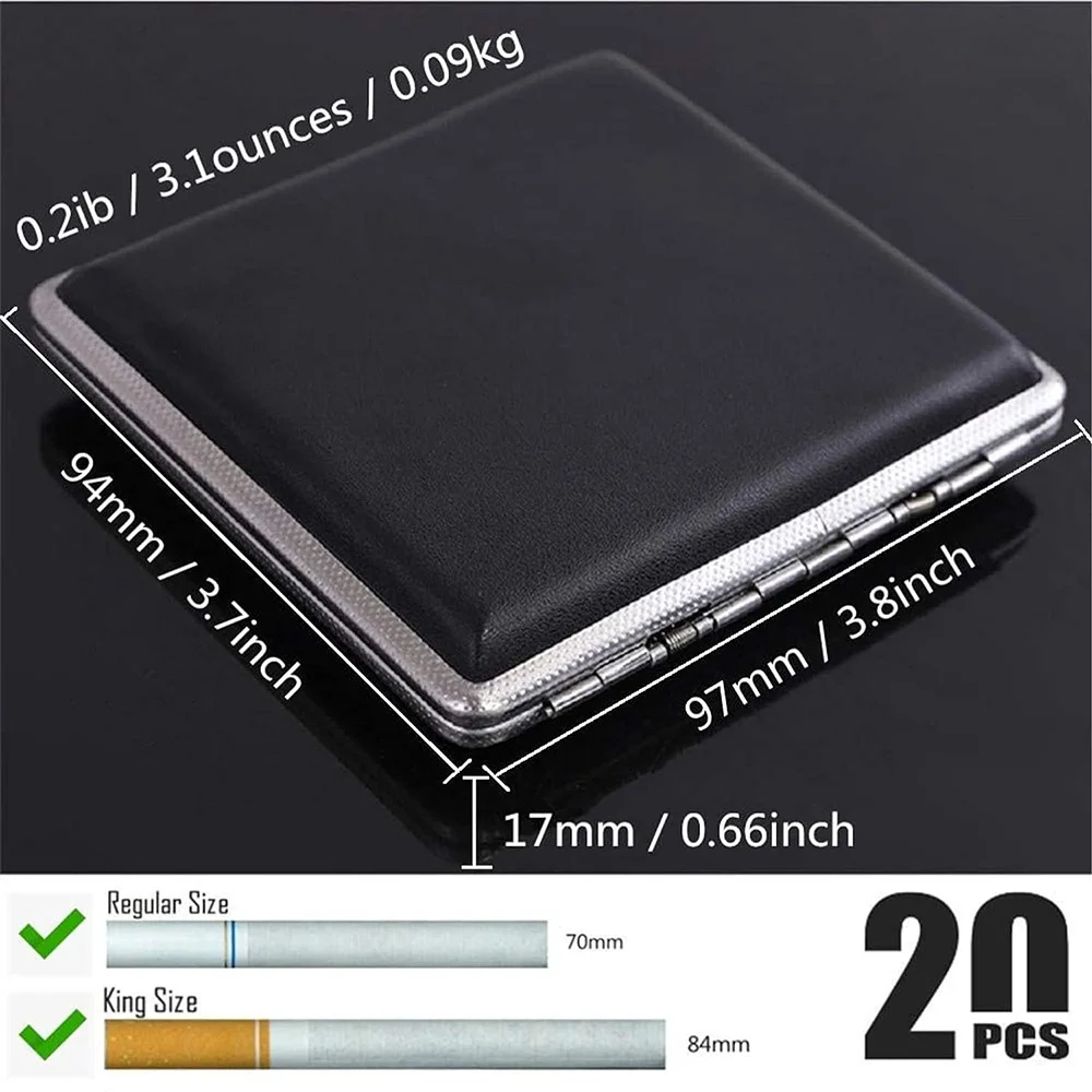 Retro Cigarette Case Smoke Box Organizer Portable Pocket Smoking Accessories Graphic Letter Pattern Daily Tobacco Storage Holder 2