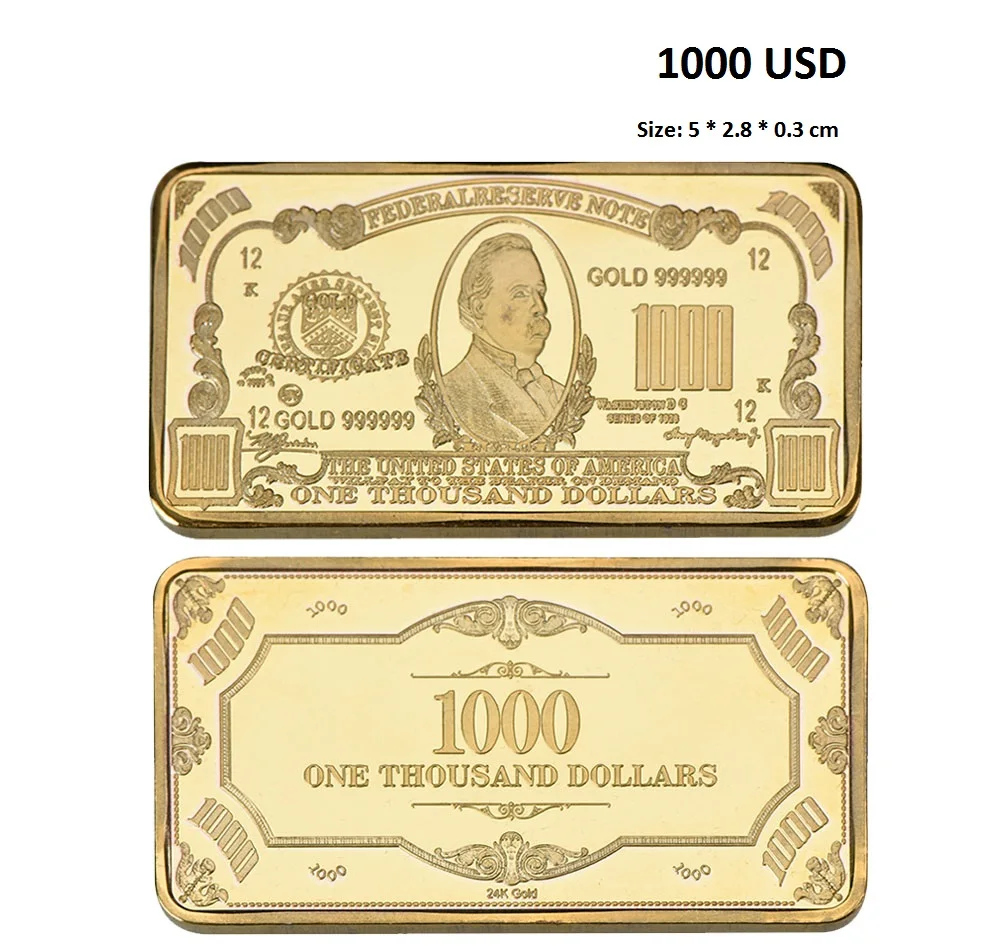 Luxurious Gold/Silver Plated US Dollar Design Souvenir Coin Set - Elegant Collectible and Business Gift