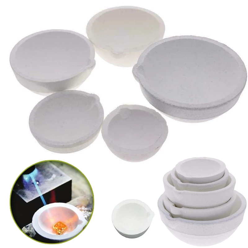 100g10000g High Temperature Quartz Silica Melting Crucible Dish Bowl