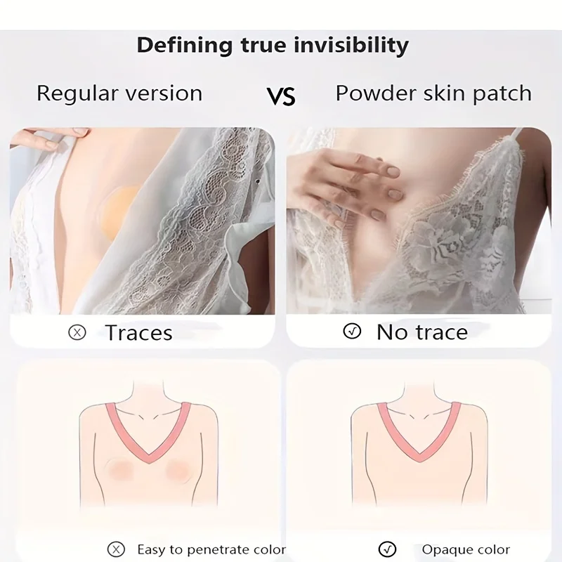 2 Paia Di Pasties Per Capezzoli In Silicone - Riutilizzabili, Invisibili, Color Pelle - Adesivi Per Seno Senza Reggiseno