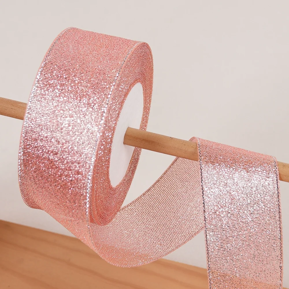 Glitter Ribbon Roll – 40mm, 22 Meters for DIY Crafts, Weddings, and Sewing Projects
