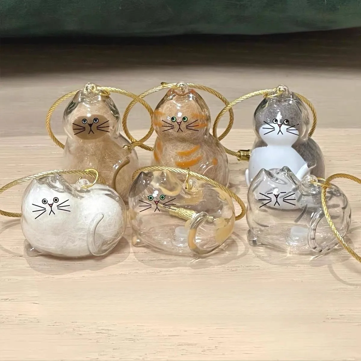 Ginger Cat Keychain Pendant – Cute Cat Backpack Charm & Storage Box 1