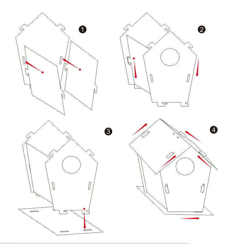 DIY Birdhouse Kit Interesting Easy To Assemble Painting DIY Painting House Decorations The Christmas Gifts For Kids 6