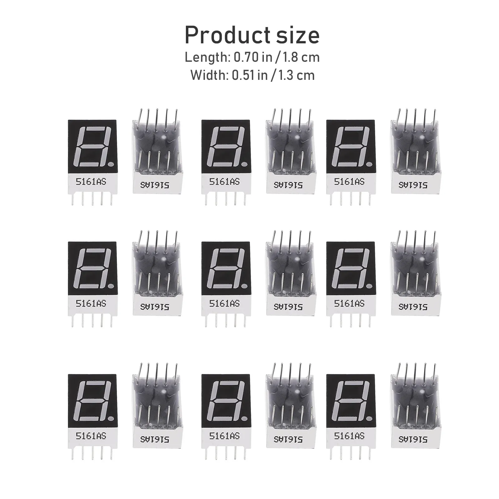 20Pcs 0.5 인치 빨간색 숫자 튜브 디스플레이 모듈 7 세그먼트 공통 양극 정밀 제작 DIY 용 LED 세그먼트 디스플레이 모듈