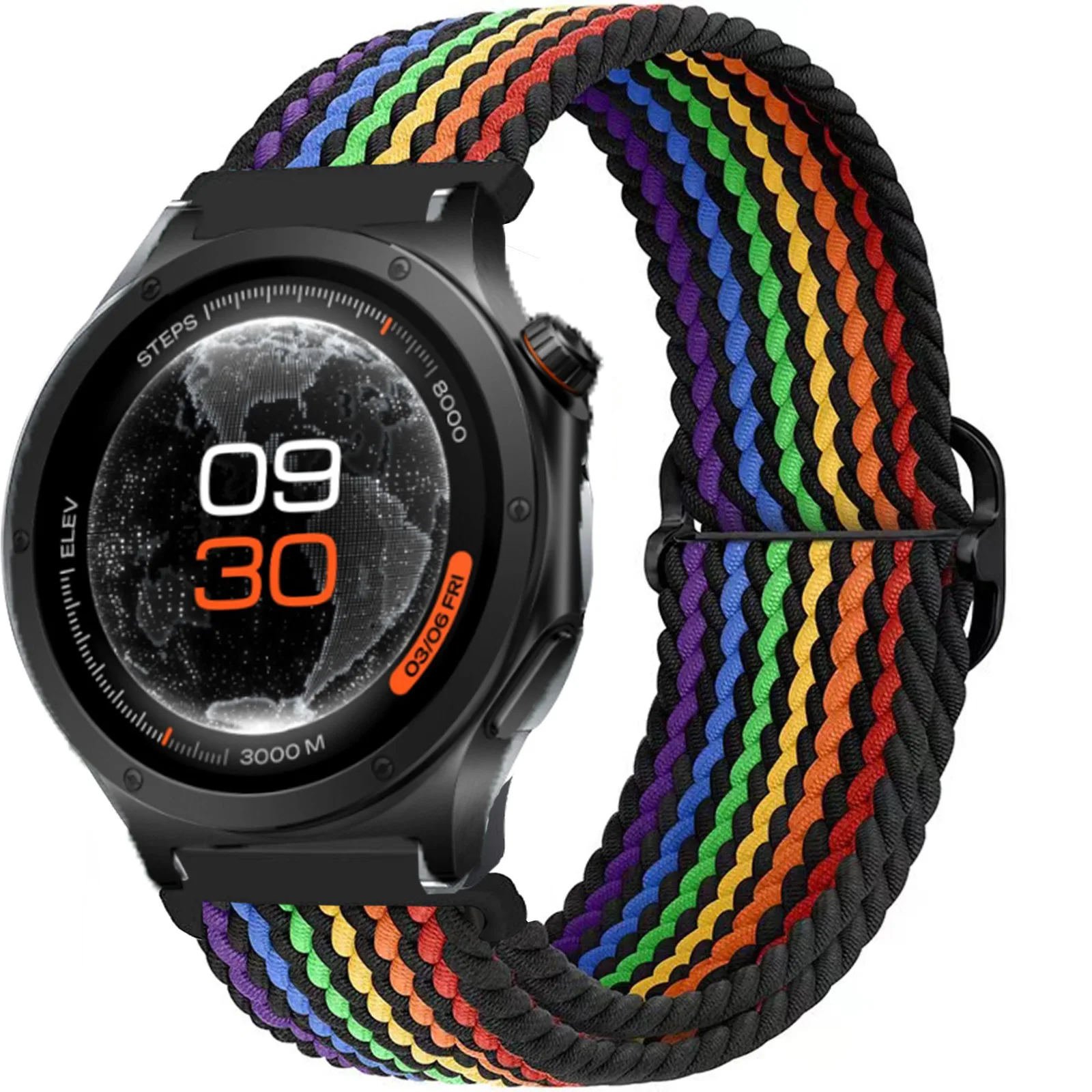 22mm Sport Nylon Braided Bracelet Smartwatch Strap Accessories