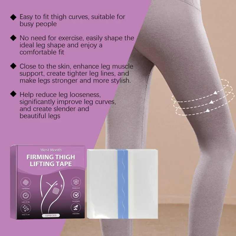 10pcs Firming Thigh Lifting Tape Moisturizing Skin Firming Leg Eliminate Vasculitis Daily Body Care Beautifying Natural Patch