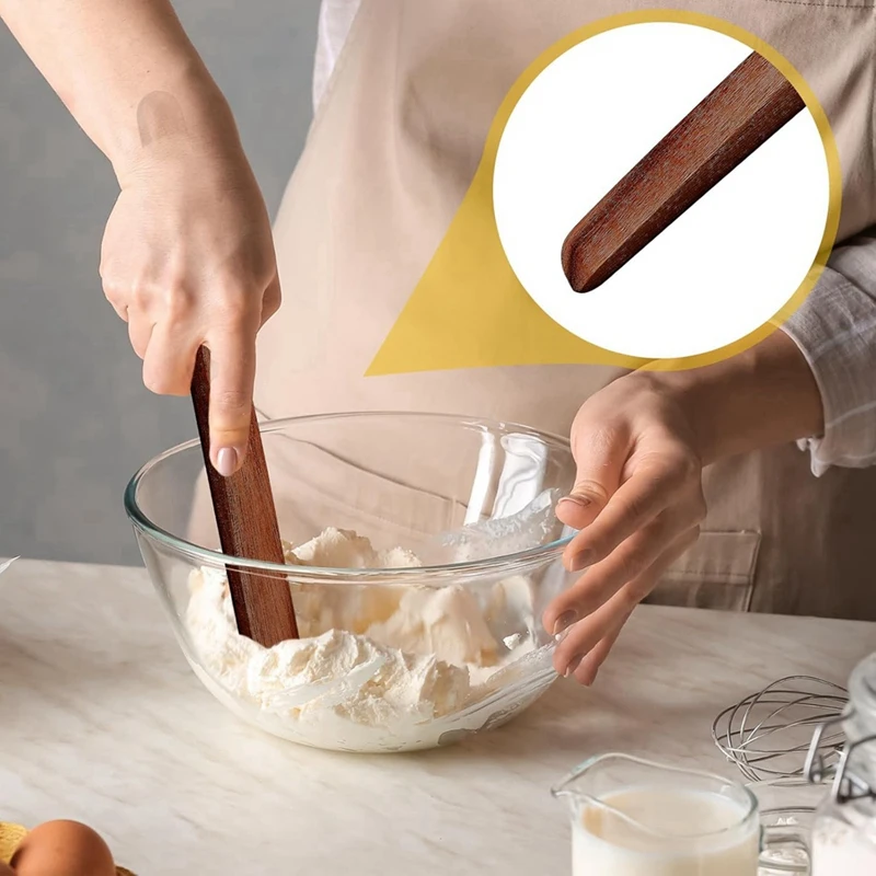 Top Deals 11 Inch Wooden Sourdough Bread Mixing Stir Stick Spurtle Wooden Sourdough Bread Making Tools Paddle Stirring Stick