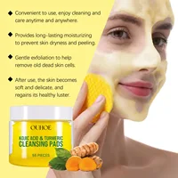 Facial Cleansing Pad Turmeric Balance Oil Dark Spots Dead Skin Remover Smooth Brighten Refresh Moisturize Exfoliating Face Pads 2
