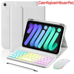 Enhanced Backlit Keyboard Case with Mouse and Stylus - Danish (Gray)