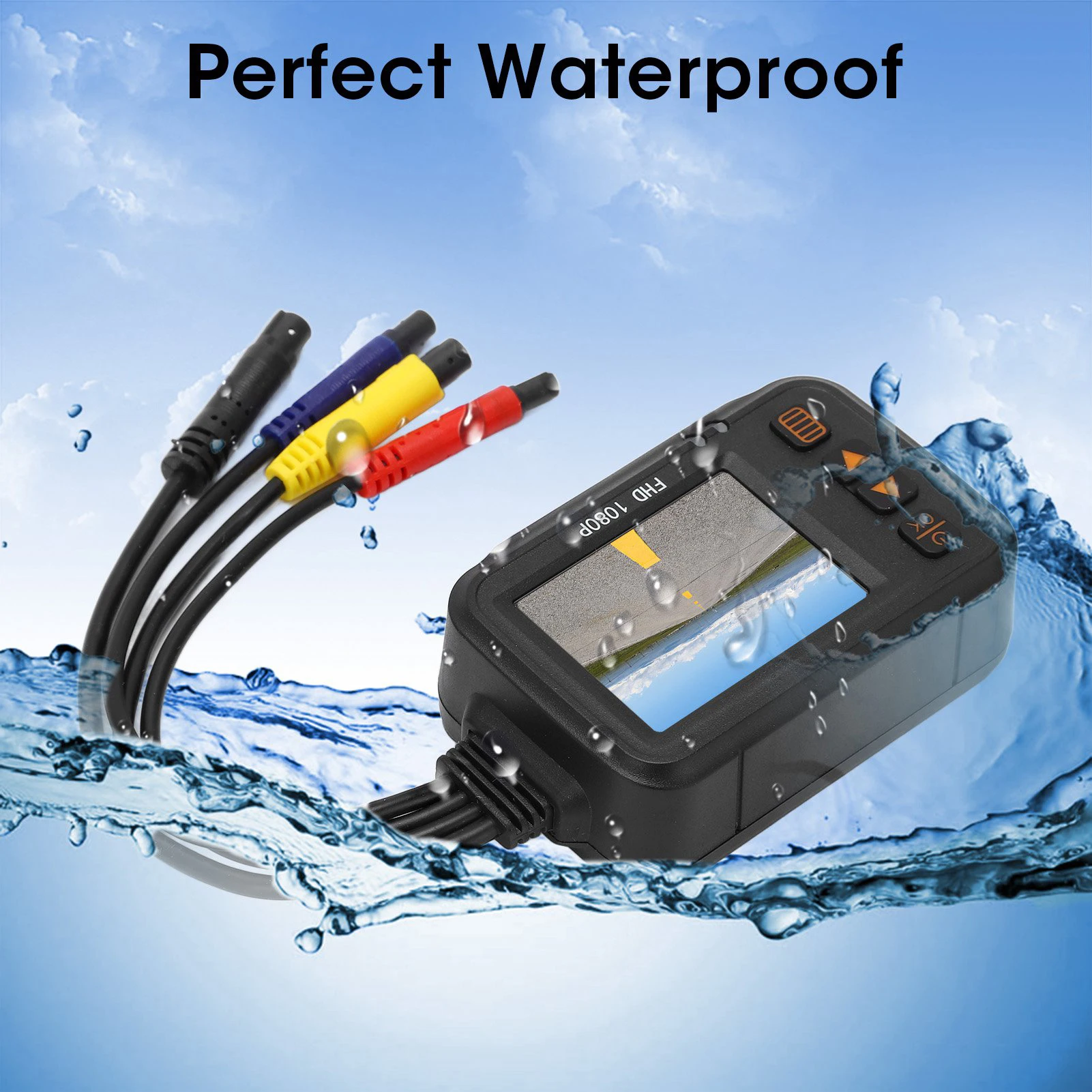 Front View Cam Motorcycle DVR Motorcycle Driving Recorder 2in Display Front Rear Dual Camera 1080P+720P Waterproof Multifunction