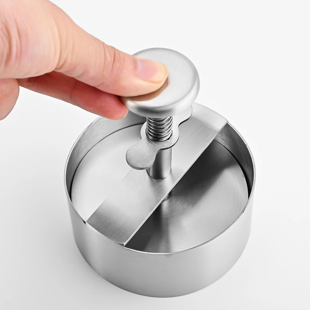 Hamburger Press Maker 1PC Stainless Steel Manual Meat Press for Patty Dumpling Wrapper