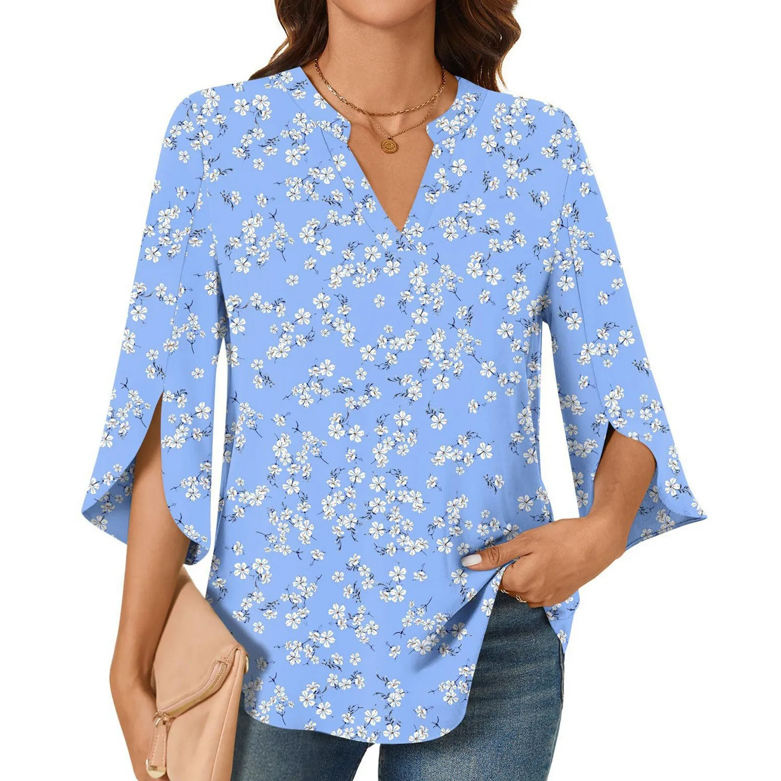 

2024 летние рубашки с принтом, женские повседневные однотонные Топы с коротким рукавом с манжетами, модные идеальные уличные блузки, 뷰 옷