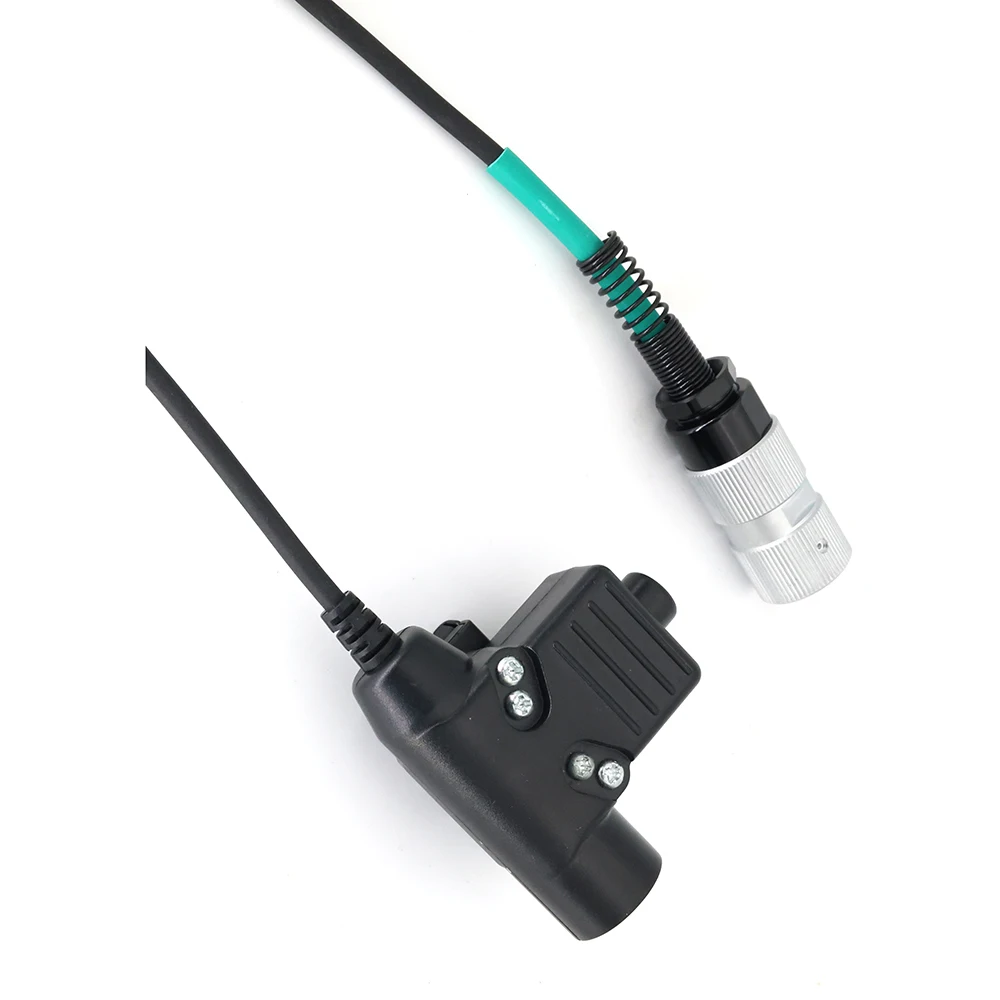 6 pin U94 PTT Cable NATO Plug Walkie Talkie Headset Adapter for PRC-152 two way radio