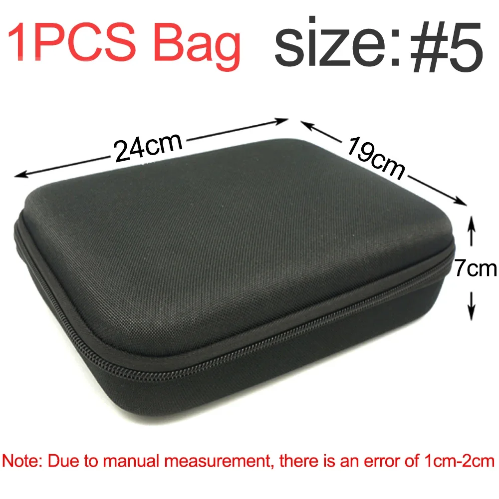 Versatile EVA Hard Storage Case with Zipper Closure - Durable Shockproof Outdoor Bag for Accessories and Tools