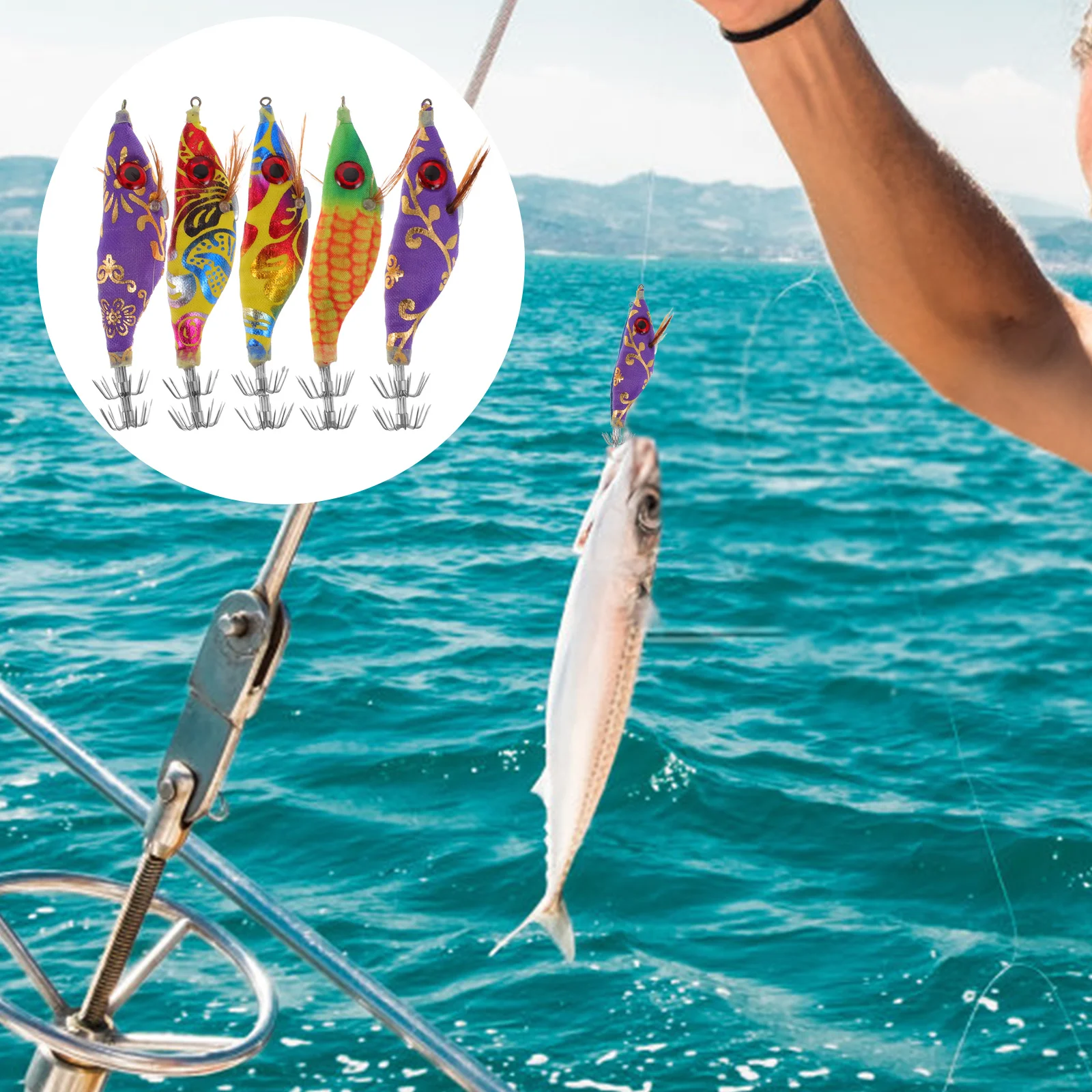 

5pcs 10cm 8G Artificial Fishing Lure Luminous Fishing Baits Outside Fishing Accessories Fishing Supplies (Random Color)