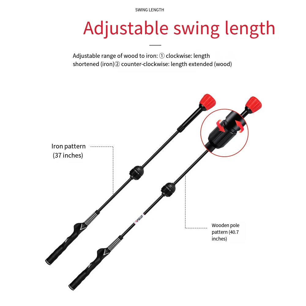 Description Picture 5 of itemPGM Golf Sound Swing Club,Correct Posture Swing Trainer Practice Sticks,Warm-up Training Supplies Adjustable Golf Swing Club