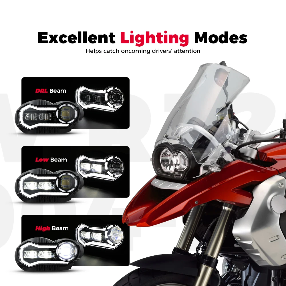 BMW R1200GS 社外　ヘッドライト Amazon | SAUTVS LEDヘッドライトアセンブリ R1200GS用 E-Mark