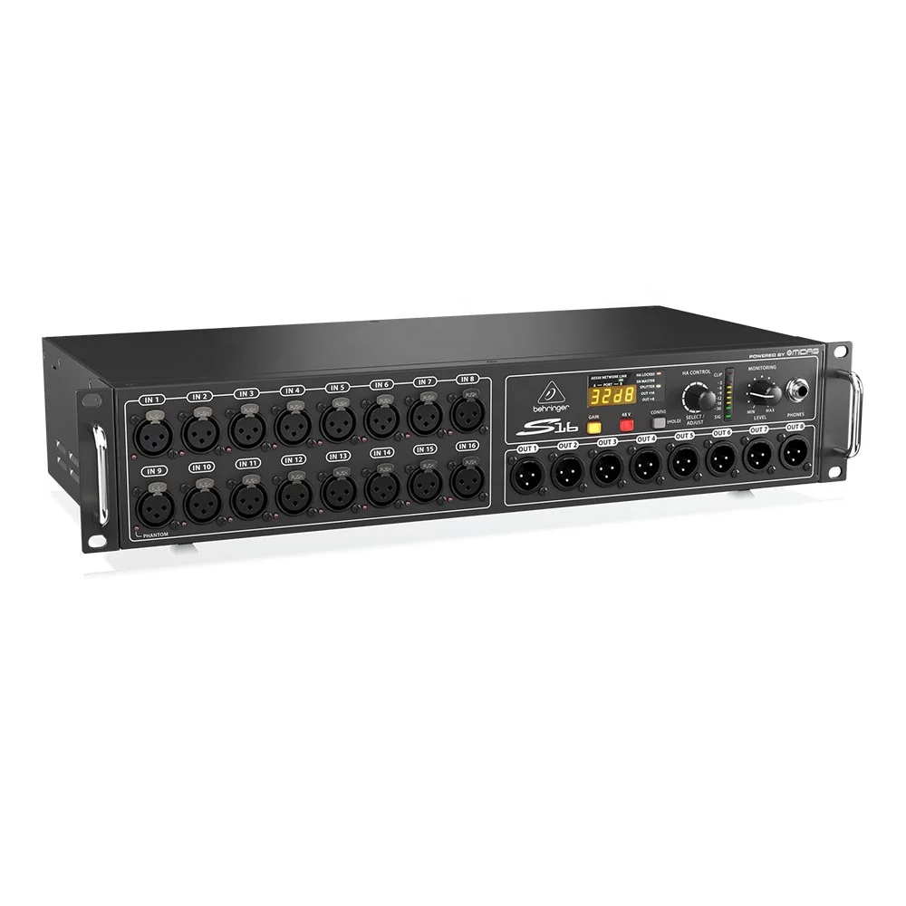 Behringer S16 Digital Stage Box With 16-Inputs 8-Outputs For Behringer X32-Series Digital Mixer Console