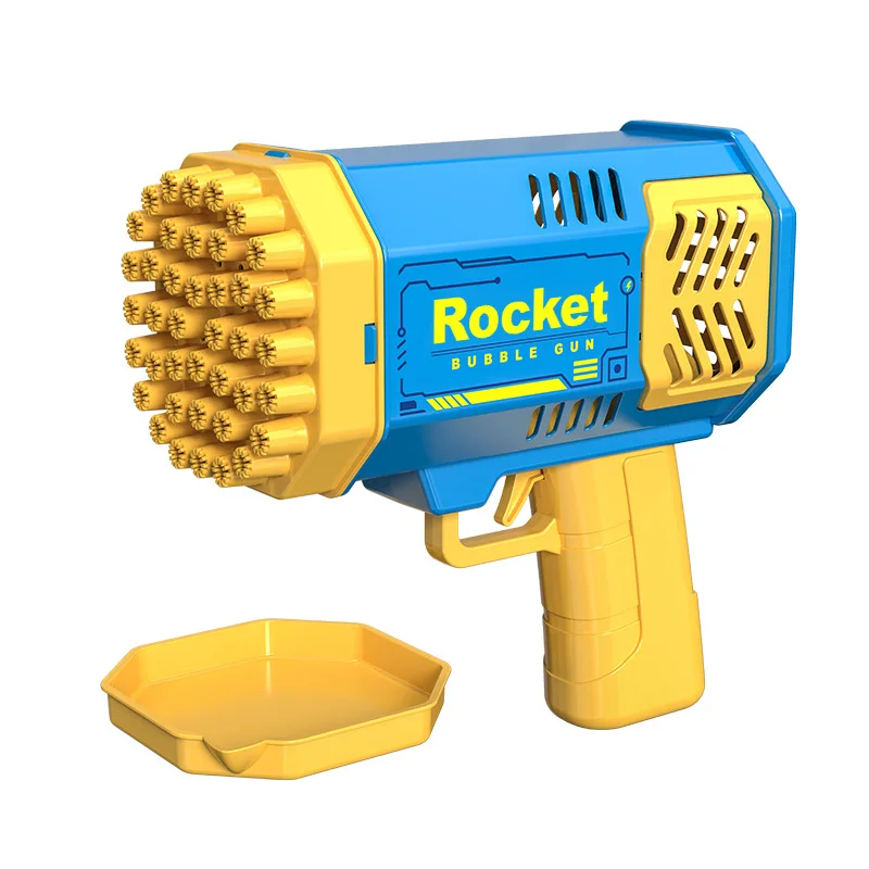 New 40 Holes Electric Rocket Bubble Gun Toy Bubbles Machine Automatic Soap Blower Summer Outdoor Party Games Child Gift 5