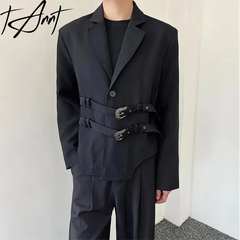 

Tannt Women Blazer Patchwork Asymmetry Black Women Blazers And Jackets Bandages Irregular Chic And Elegant Woman Jacket 2023 New