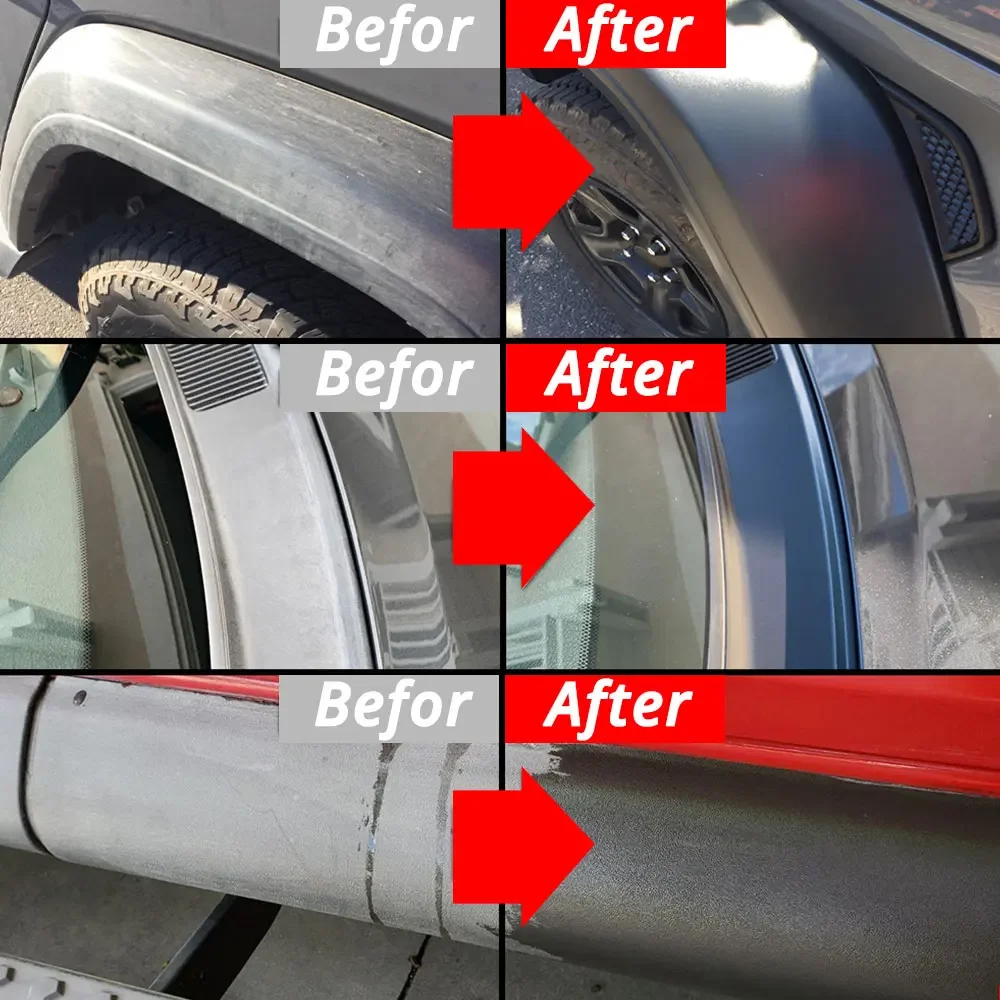 1pcs Plastic Renovator 20/50/100ML Coating Auto Rubber Repair Clean Restore Gloss Black Shine Seal Brighten Retread Paint Care
