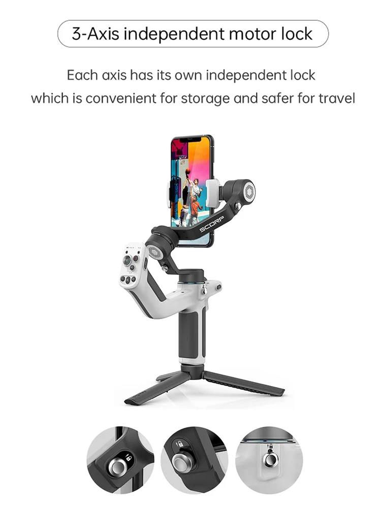 FeiyuTech SCORP MINI-P Smartphone Cell Phone Gimbal Stabilizer 3-Axis Handheld for iPhone Huawei Samsung Feiyu Tech camera gimbal stabilizer