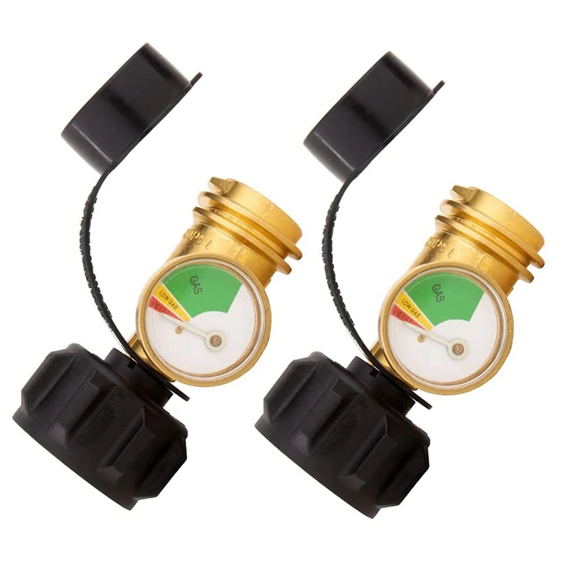 

2 Pcs RV Propane Tank Gauge Level Indicator Gas Pressure Meter With Type 1 Connection,Upgraded Propane Leak Detector