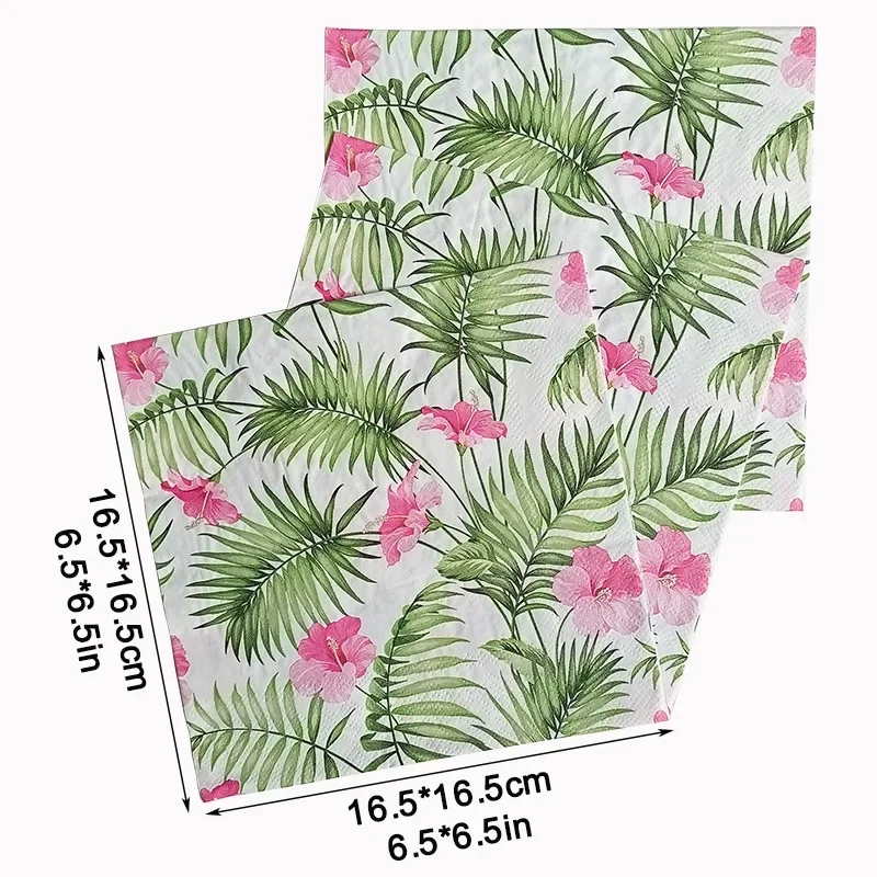 20pcs 33cm 2-Ply Printed Facial Tissue Paper Picnic Birthday Party Wedding Confessions Tissue Full Floral Napkins Decoupage