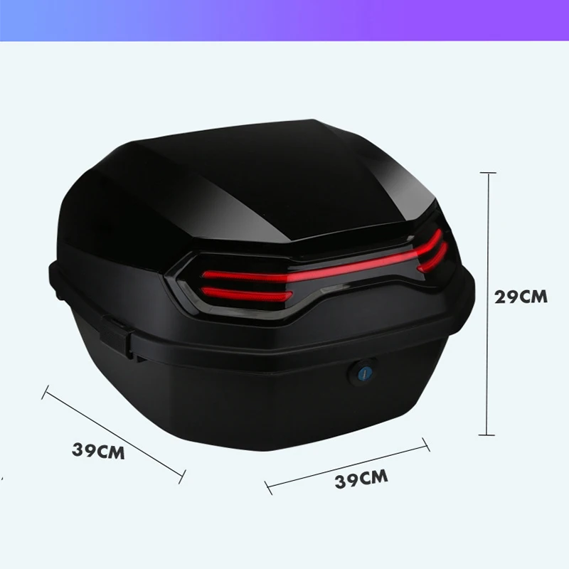 Motorcycle Tail Box Scooter Boots Trunk Cool ABS+PP Solid Case For Full Helmet Storage Organizer luggage Box Tail Back motorcycle tail box