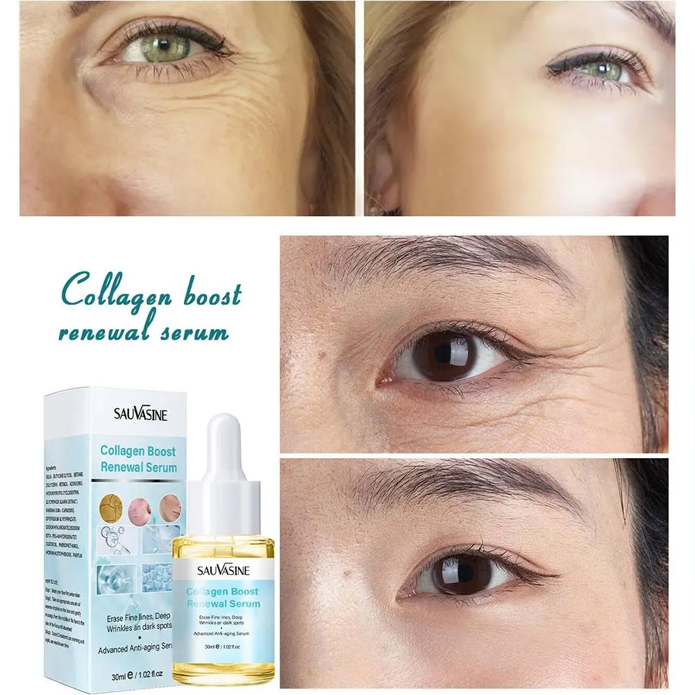 

30ml Collagen Solution Anti-wrinkle Lighten Fine Lines Remove Improve Firm Yellow Skin Lighten Gently And Moisturize Darkne N5L9