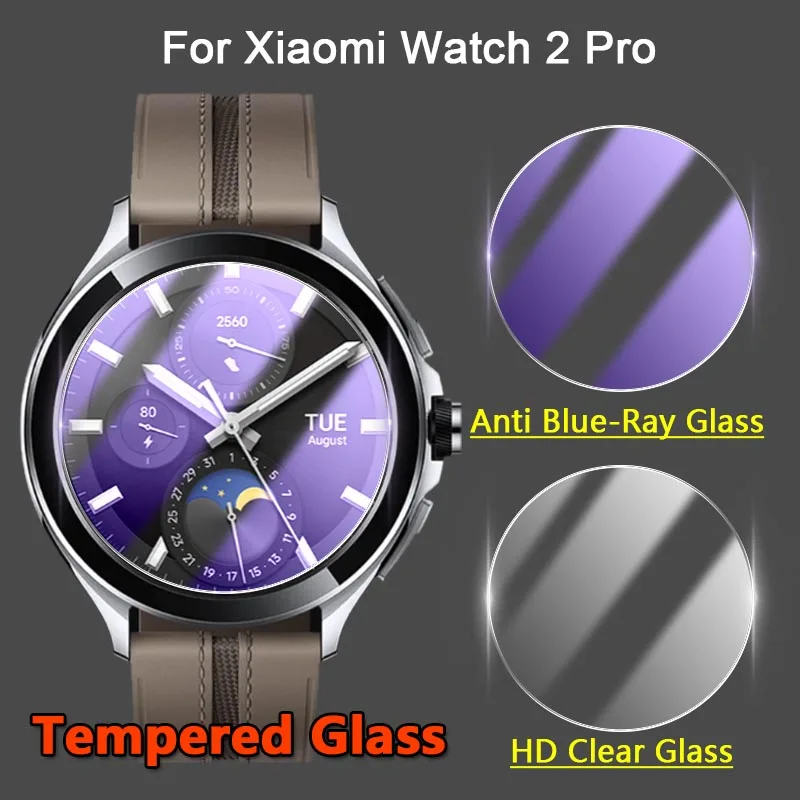 

5Pcs Screen Protector For Xiaomi Watch 2 Pro SmartWatch 2.5D 9H Ultra Slim Clear / Anti Blue-Ray Tempered Glass Protective Film