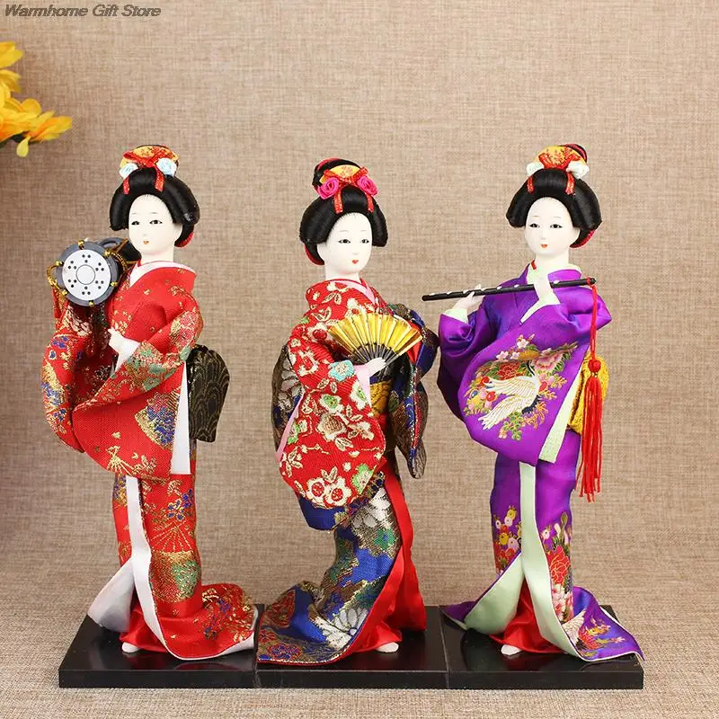 Bambole Geisha giapponesi Asian Geisha Crafts Kimono Dolls Beautiful Kimono Lady Collection Home Desktop Decor figurine in miniatura