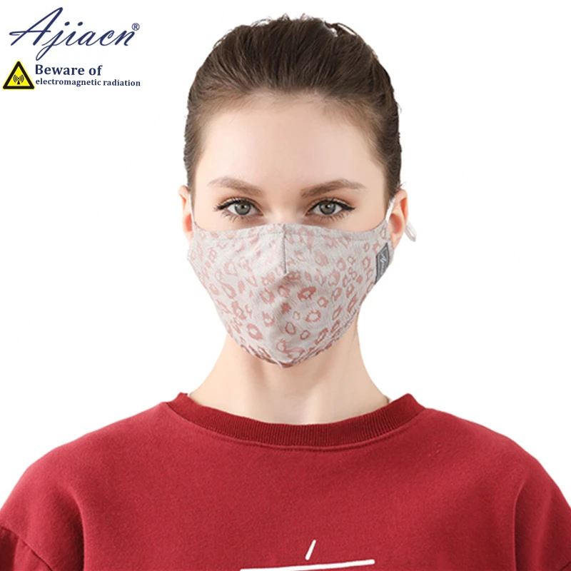 Recommend anti-radiation 50% silver fiber fabric mask prevent smog, reject bacteria Electromagnetic radiation shielding mask