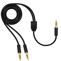 Stereo Audio Y Splitter Cable - 3.5mm Male to Dual TRS Male Connectors - 2m