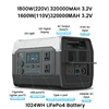 500W 1800W Power Station With 100W Solar Panel 18V USB TYPE-C Portable Power Bank 345Wh 1000Wh Lifepo4 Battery Charging Station 5