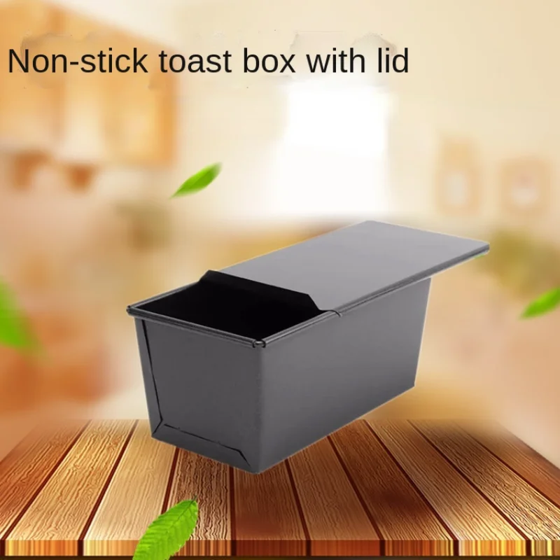 

Non-stick Black Sandwich Toast Box 250/450/750/1000g Bread Loaf Pan Mold with Lid Cake Tray Baking Tool