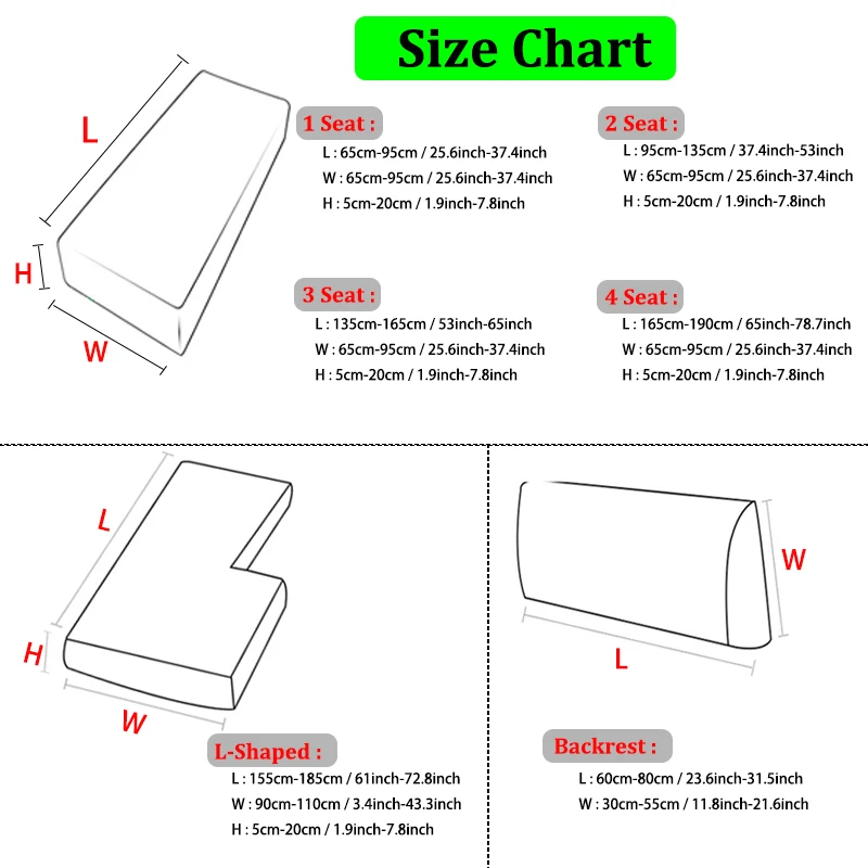 Elastic Jacquard Cushion Cover for Living Room Leaf Pattern Sofa Cover Water Repellent Couch Cover Sofa Protector Seat Cover 2