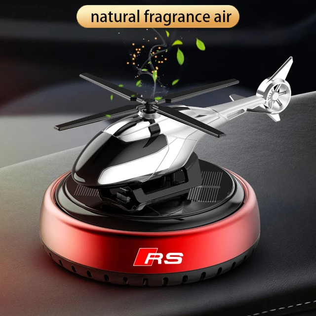 For Audi RS car AccessoriesCar Air Freshener Solar Rotating Helicopter  Decoration Car Perfume Fragrance - AliExpress