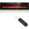 72" Electric Fireplace Indoor Wall Mounted & Recessed Fireplace Heater with Remote Control & Touch Screen,Timer, Fire Place 3