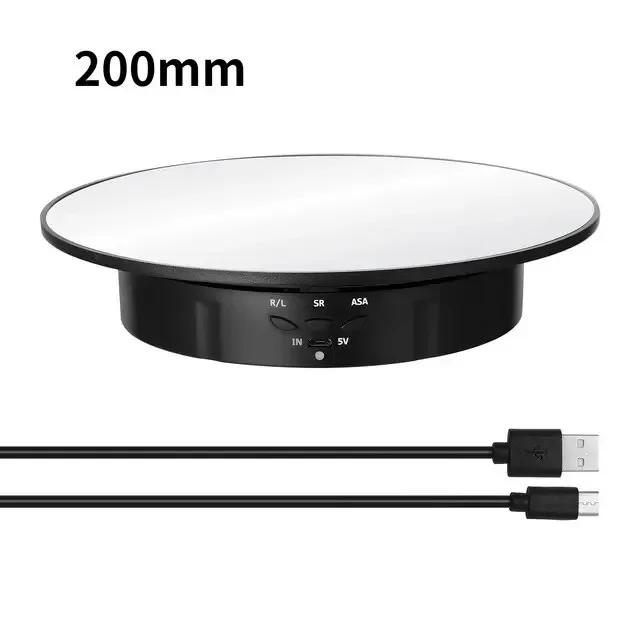 Rotating Photo Display Stand 360 Electric Swivelling Product Turntable for Video Recording 3 Speeds 200mm rotating display stand,rotating turntable plate