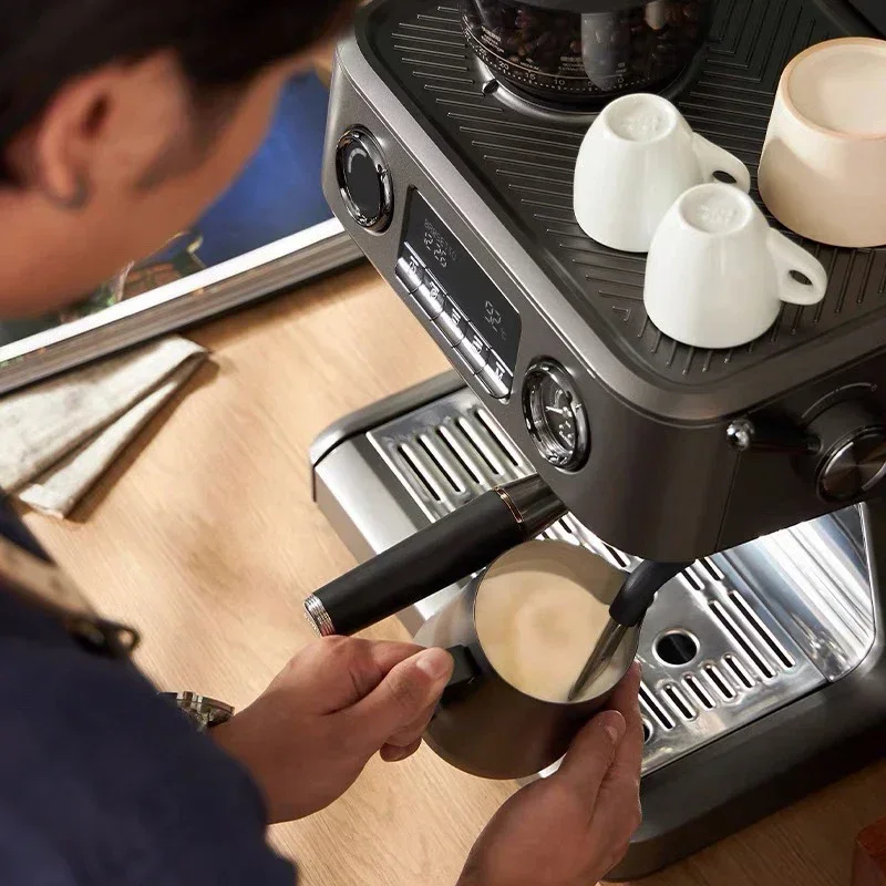 Barsetto V1 Espresso Machine with Built-in Grinder Milk Frother 20Bar Pressure Professional Espresso Commercial Coffee Machine