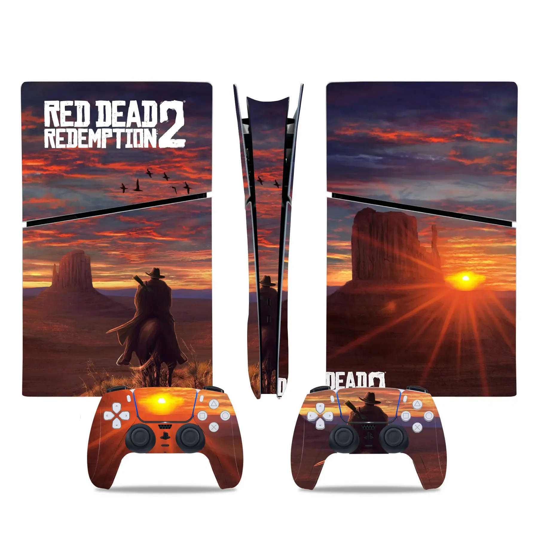 Red Dead Redemption 2 Per Ps5 Slim Digital Skin Sticker Decalcomania Cover Per Console E 2 Controller Nuovo Ps5 Slim Digita Skin Vinyl