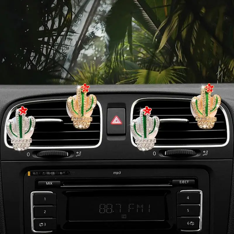 

Car Air Fresheners Vent Clip Cactus Air Vent Decor Conditioning Aromatherapy Small Daisy Interior Decoration Accessories For Car