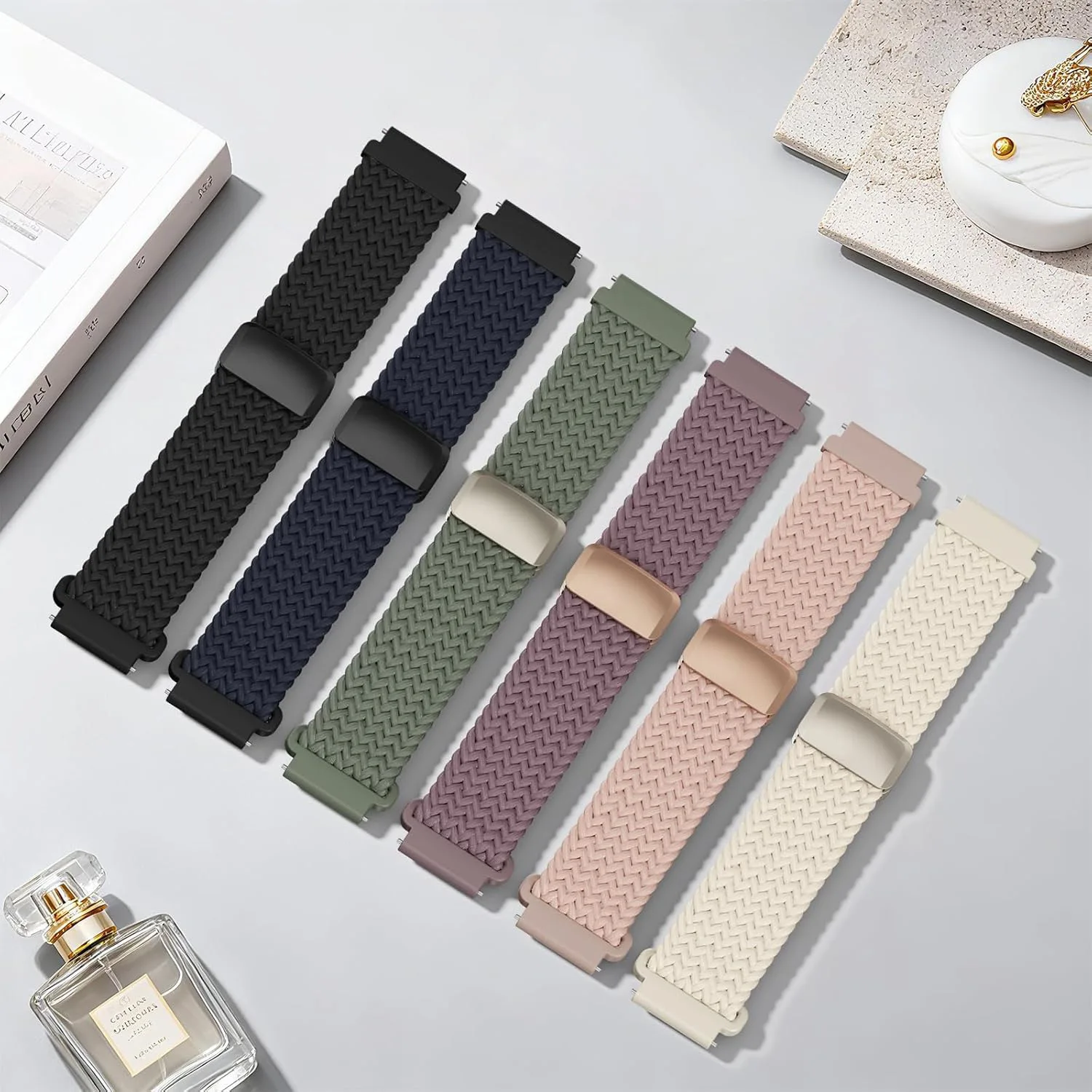 Magnetic Nylon Smartwatch Band, 22mm/20mm, Universal Fit