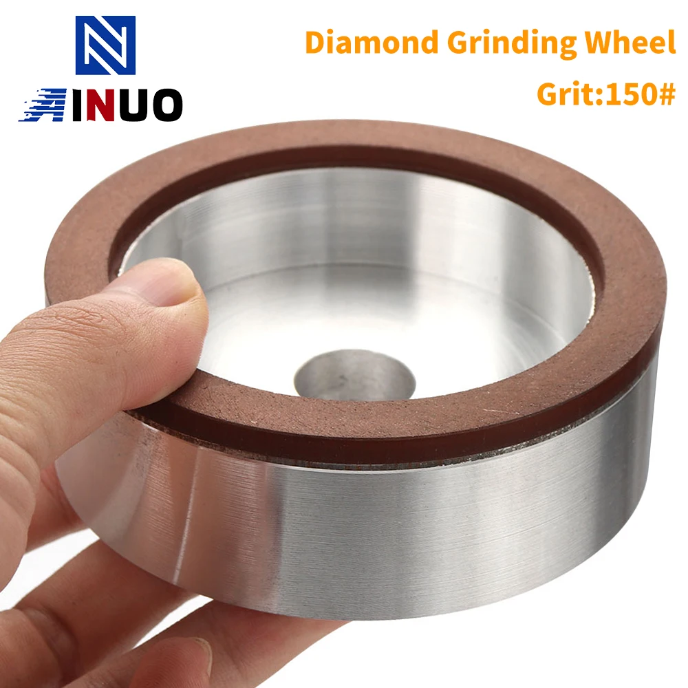 100mm Cup Grinding Wheel Diamond Grinding Disc for Alloy Tungsten Steel Ceramic Polishing Abrasive Grit150# rijilei 5inch diamond grinding cup 125mm turbo row diamond grinding wheel disc marble abrasive pad for stone polishing pad hc02