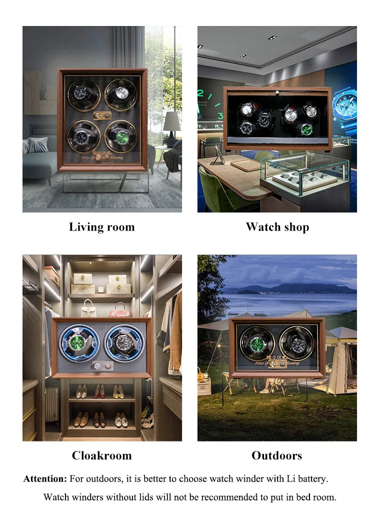 Wooden Single Automatic Watch Winder Box with Silent Motor, Luxury Wood Finish Display ... - SKU LAWW1458 - UGI Packaging