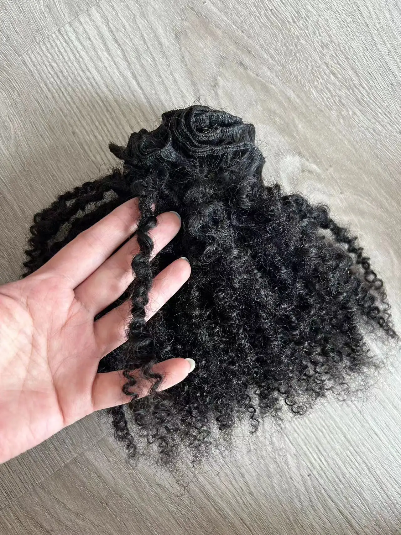 Soft Human Hair Dreadlocks Extensions Curly 0.3cm width 10inch deep goddess weft sew in bundles natural color