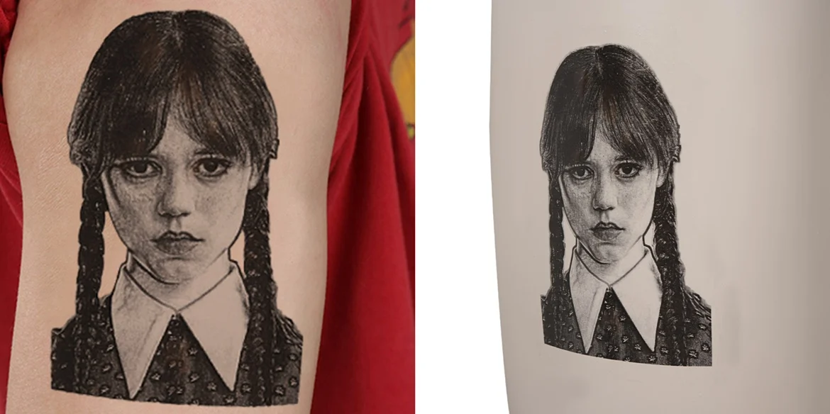 

Wednesday Addams Wednesday Cosplay Tattoo Stickers Movie Art Sticker For Costume Prop Accessories Adult Women Girls