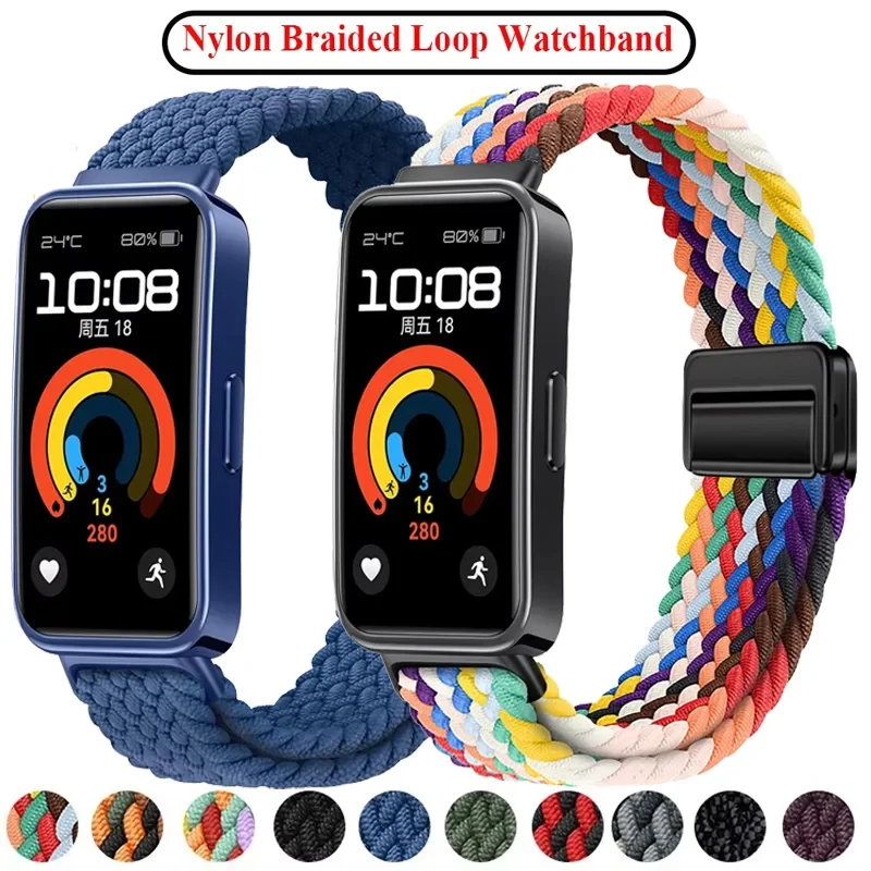 Braided Nylon Strap with Magnetic Buckle - Adjustable and Comfortable Watchband Accessories
