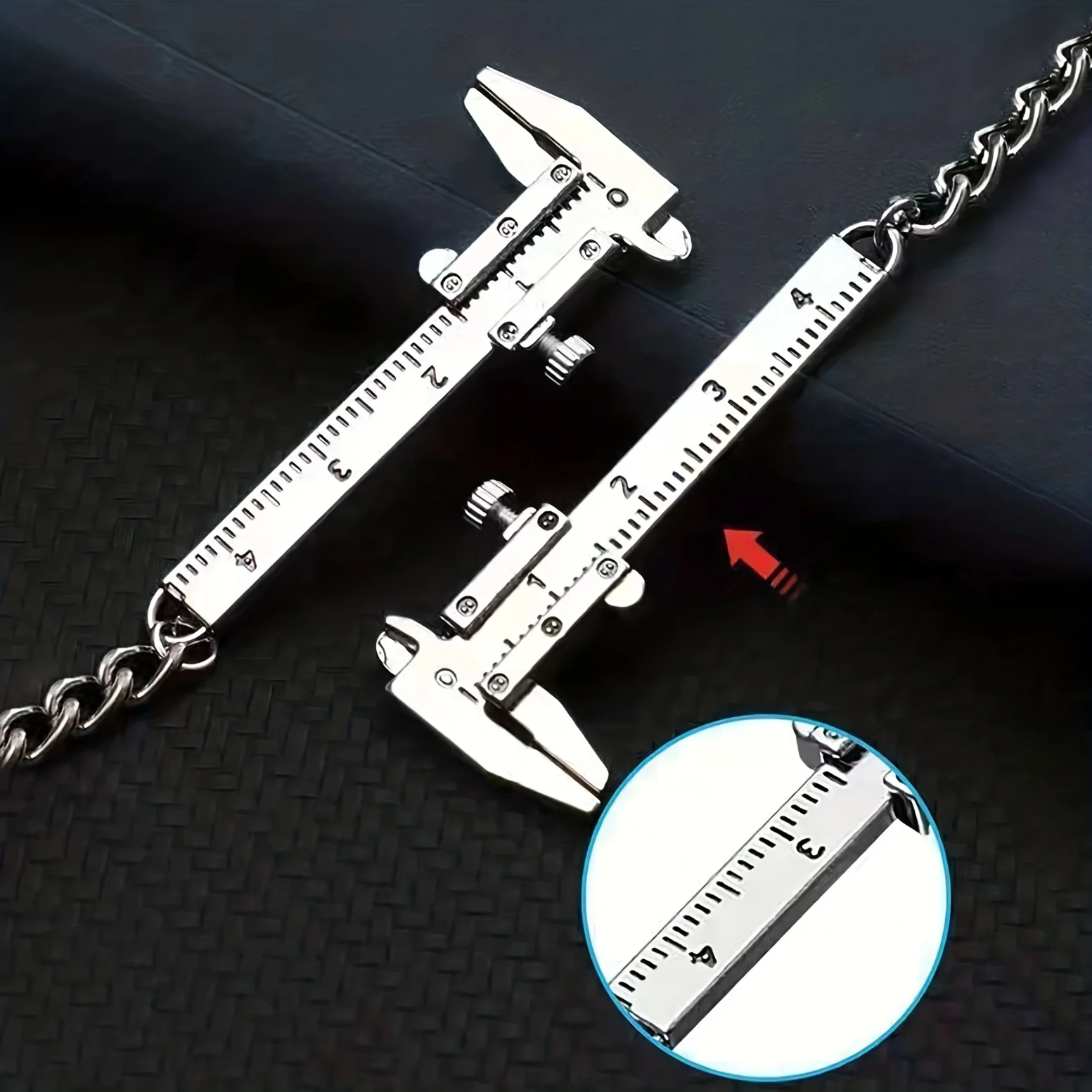 Mini Vernier Caliper Keychain